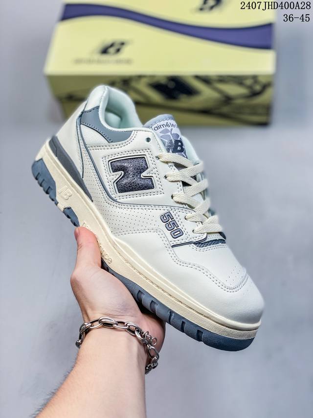 new Balance Bb550 复古跑鞋 系列复古休闲运动慢跑鞋new Balance 550系列，以更纯粹的复古风格设计打造的全新造型。侧身还以解构设计，