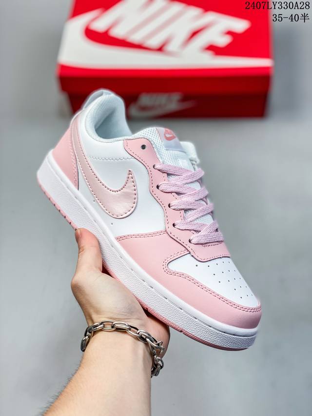 nike Court Borough Low耐克女鞋新款白粉低帮休闲板鞋dv5456-111 尺码：35-40半 07Ly330A28