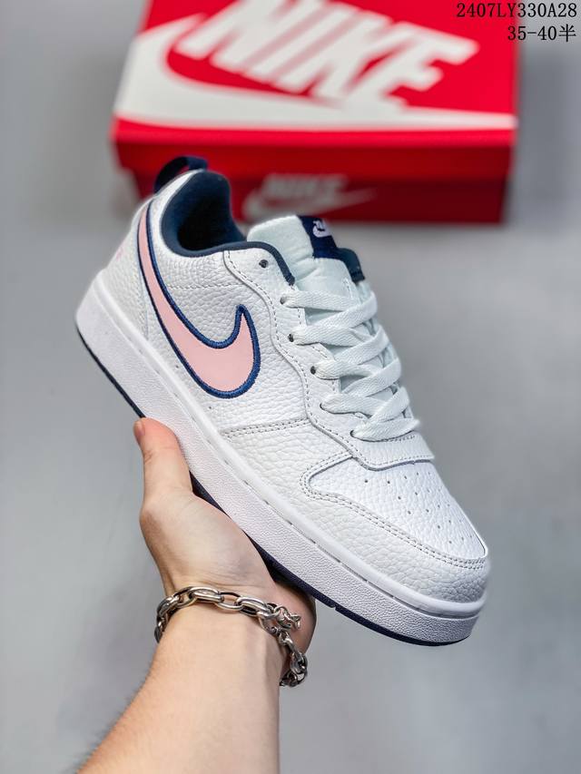 nike Court Borough Low耐克女鞋新款白粉低帮休闲板鞋dv5456-111 尺码：35-40半 07Ly330A28