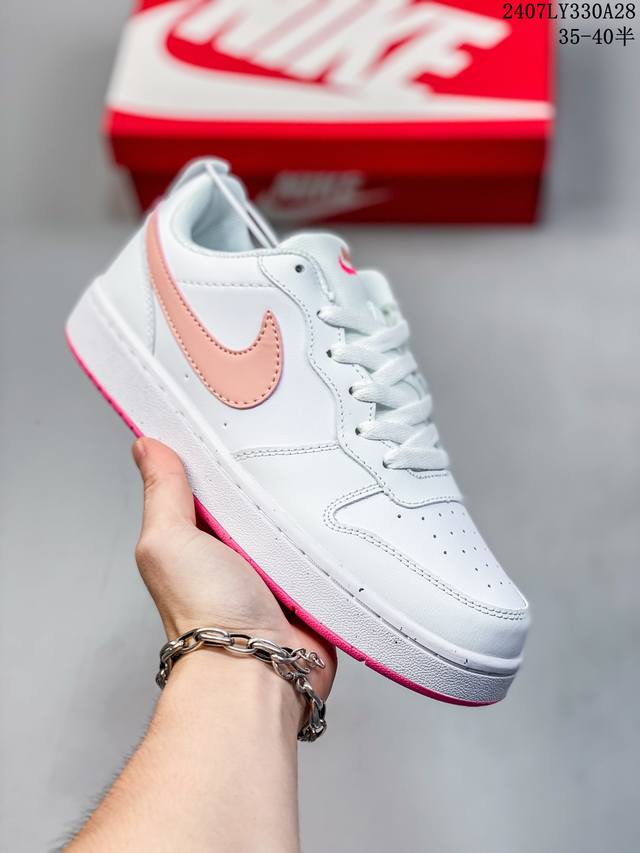 nike Court Borough Low耐克女鞋新款白粉低帮休闲板鞋dv5456-111 尺码：35-40半 07Ly330A28