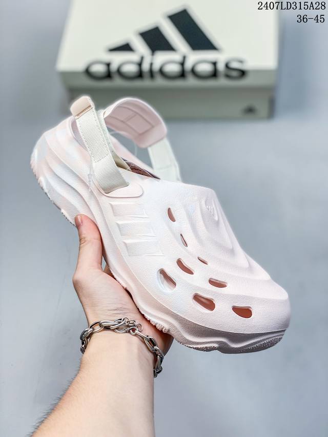 adidas Maxxclog 夏季休闲沙滩拖鞋凉鞋 魔术贴舒适轻便运动防滑潮流洞洞凉鞋 07Ld315A28