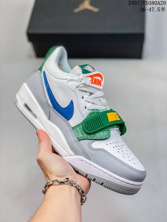 耐克nike Air Jordan Legacy 312 Low”White Pine Green“乔丹最强三合一混合版本低帮文化休闲运动篮球鞋 乔丹篮球鞋系列