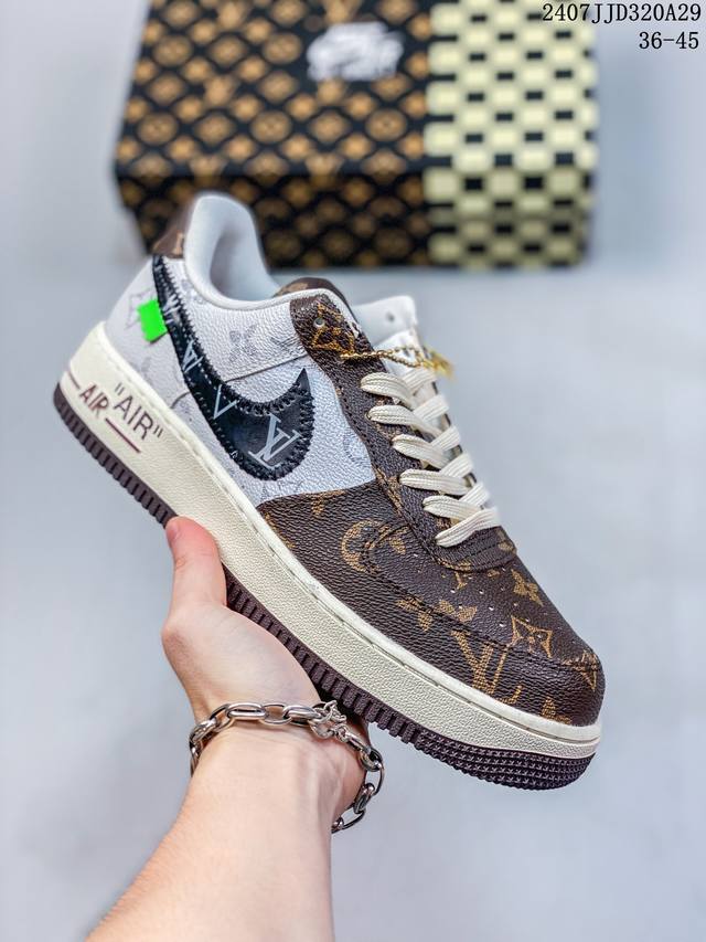 lv X Nike Air Force 1 Low 路易斯威登驴牌lv联名 空军一号低帮运动休闲板鞋 官方同步 原装级别 原楦头原纸板 打造纯正空军版型#专注外