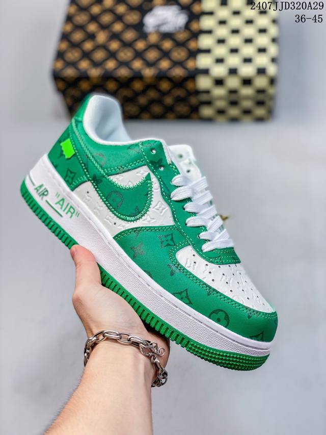 lv X Nike Air Force 1 Low 路易斯威登驴牌lv联名 空军一号低帮运动休闲板鞋 官方同步 原装级别 原楦头原纸板 打造纯正空军版型#专注外