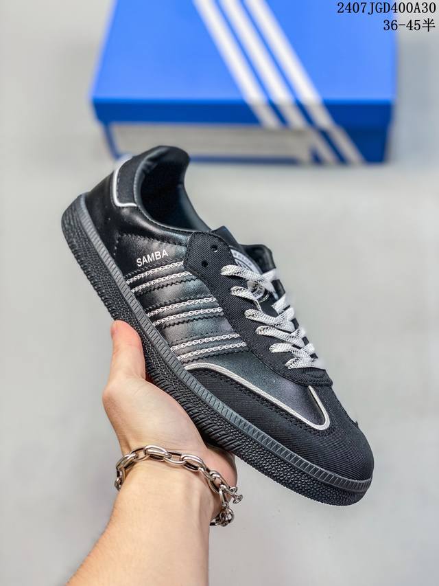 公司级阿迪达斯三叶草adidas Originals Samba Og 桑巴舞系列绅士德训足球风百搭低帮休闲运动板鞋 货号:If3918 尺码:36 36.5