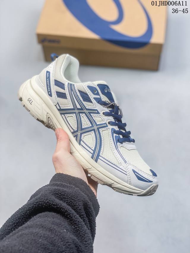 asics 亚瑟士 Gel-Venture 6 系列城市休闲运动跑步鞋时尚复古男女鞋 老爹鞋。Gel- Venture6跑鞋是越野跑者的多功能选择。专为喜欢户外