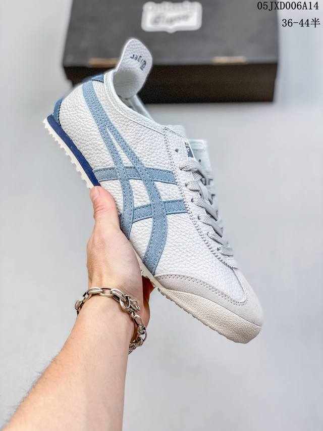 头层皮带半码 asics Onitsuka Tiger 亚瑟士 鬼冢虎 清晰显眼 配加软鞋垫 脚感舒适度爆满 原膜原料生产 鞋底平底耐磨防滑显著 一款绝佳休闲和