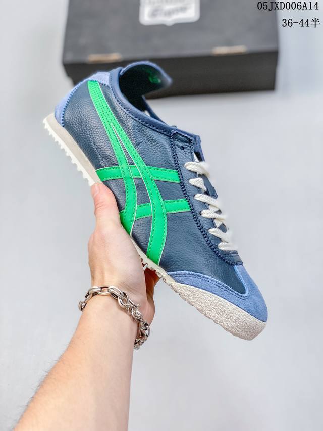 头层皮带半码 asics Onitsuka Tiger 亚瑟士 鬼冢虎 清晰显眼 配加软鞋垫 脚感舒适度爆满 原膜原料生产 鞋底平底耐磨防滑显著 一款绝佳休闲和