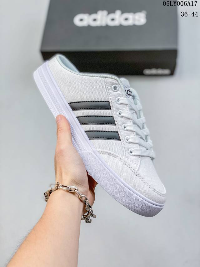 阿迪达斯adidas Gvp Canvas Str Vs Set 三叶草 帆布鞋面 休闲校园低帮情侣板鞋 尺码:见图 货号:Db0092 id：5Ly006A1