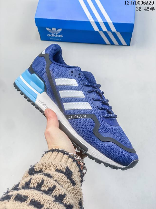 阿迪达斯adidas三叶草 Originals Zx750系列经典低帮复古休闲百搭运动慢跑鞋“麂皮元祖灰海军蓝”D65229 05H123L12 在慢跑鞋领域中