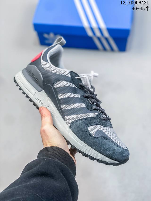 阿迪达斯adidas Originals Zx700 皮面复古跑鞋 原厂纸板 楦头打造 拼接技术设计 增添细节 整体舒适度更上一层 货号:Fy 2 尺码:如图所