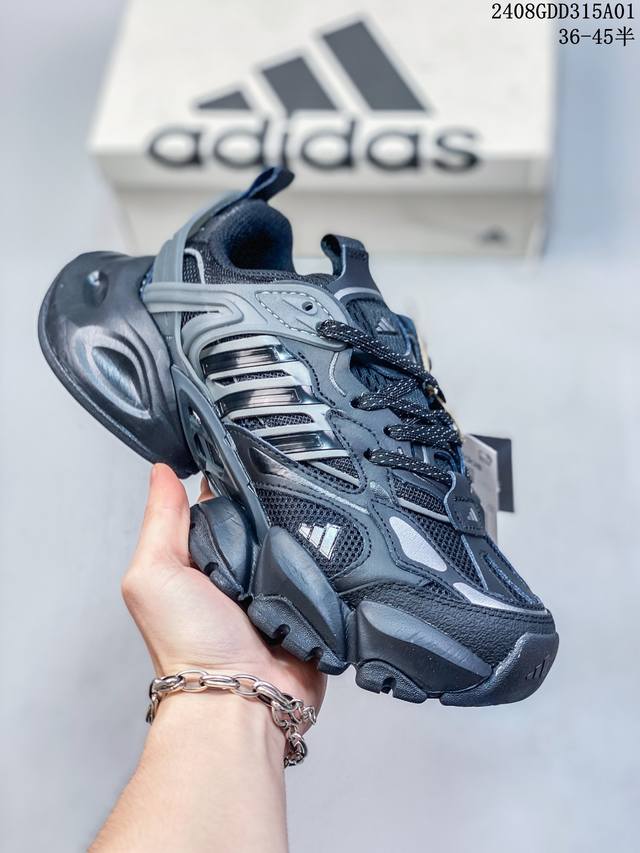 adidas Xlg Runner Deluxe 跑步者豪华版系列低帮厚底增高老爹风复古缓震休闲运动慢跑鞋 08Gdd315A01