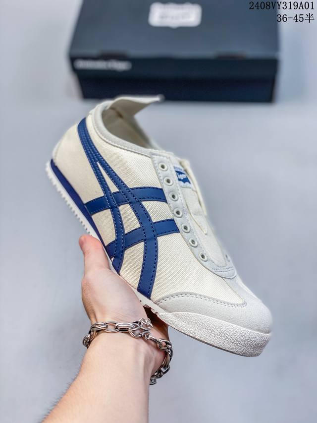 亚瑟士asics Onitsuka Tiger Slip-On鬼冢虎 一脚蹬 帆布鞋 08Vy319A01