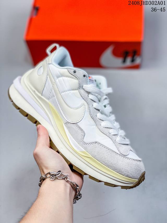 公司级耐克 Sacai X Nike Vaporwaffle “Tour Yellow ”华夫三代3.0走秀重磅联名 合作款 紫金配色 正确纯原版本 独家原鞋开