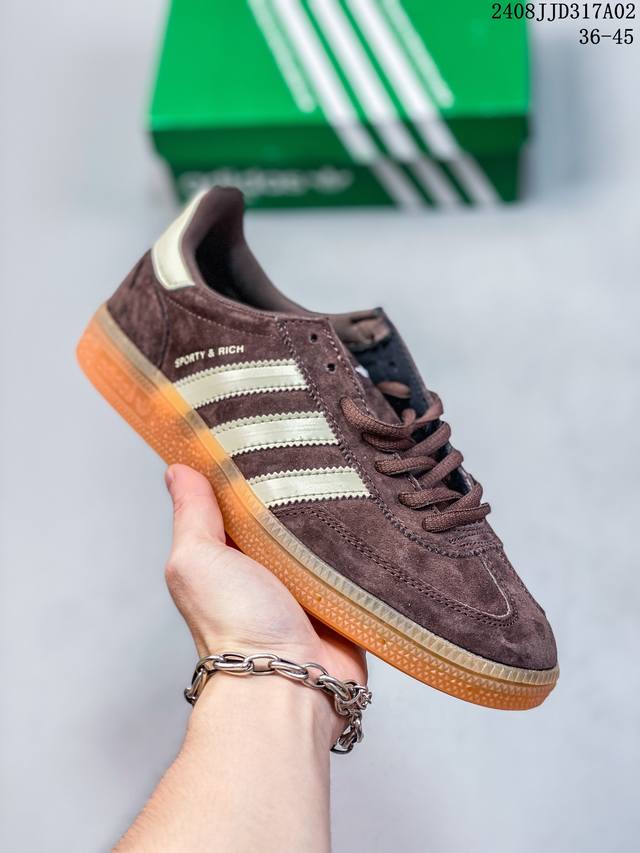 adidas Originals Handball Spzl 时尚休闲耐磨透气低帮 板鞋 男女同款 08Jjd317A02