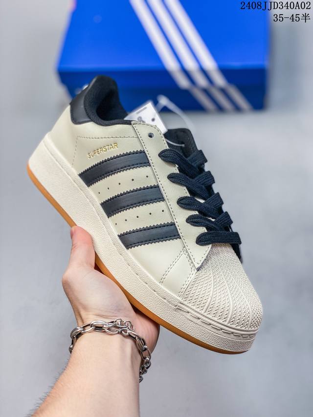 superstar Xlg厚底增高贝壳头板鞋男女adidas阿迪达斯官方三叶草尺码 35-45半 08Jjd340A02