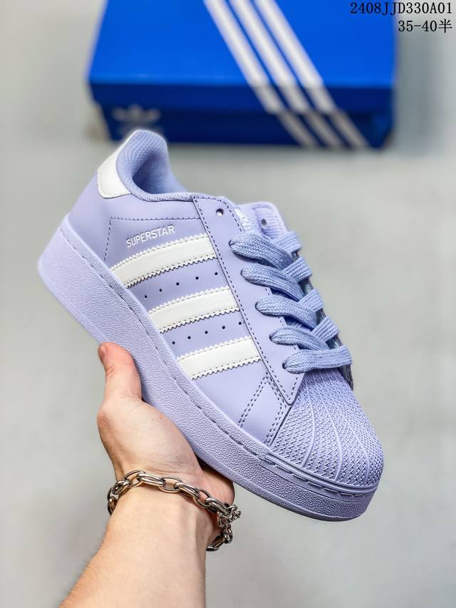 superstar Xlg厚底贝壳头板鞋女adidas Originals阿迪达斯三叶草尺码：35-40半 编码：08Jjd330A01