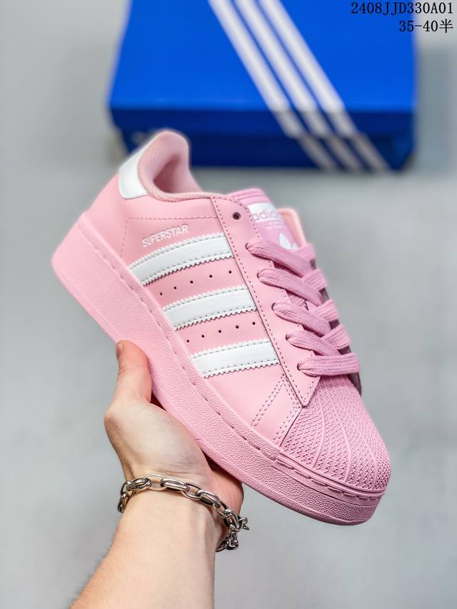 superstar Xlg厚底贝壳头板鞋女adidas Originals阿迪达斯三叶草尺码：35-40半 编码：08Jjd330A01