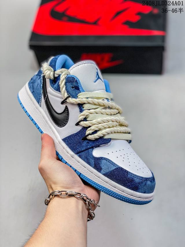 公司级nike Air Jordan 1 Low aj1乔1低帮休闲板鞋 同步官方配色 原档冲孔鞋头 四线拉帮 鞋舌高弹海绵填充 官方货号:Dc0774-416