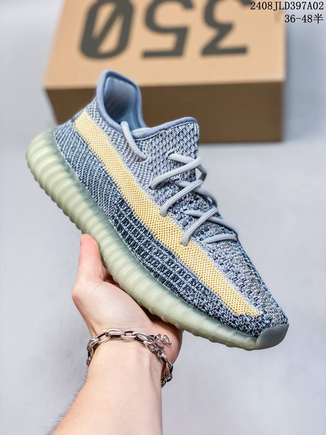 真爆真标 Adidas 阿迪达斯 Yeezy Boost 350 V2 椰子 休闲透气缓震舒适 百搭轻便中底慢跑鞋 椰子鞋经典运动鞋中性跑鞋 07Jld397A