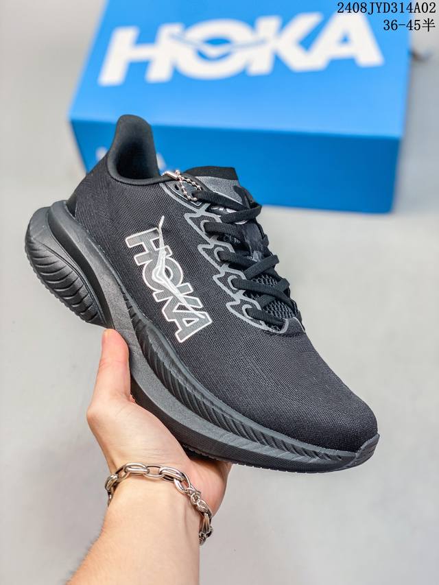 升级全掌超临界中底界，美国新兴跑鞋品牌hoka One One Mach 6 Low 马赫6代系列低帮全马竞速轻量透气网纱休闲运动慢跑鞋 1147791 码数：