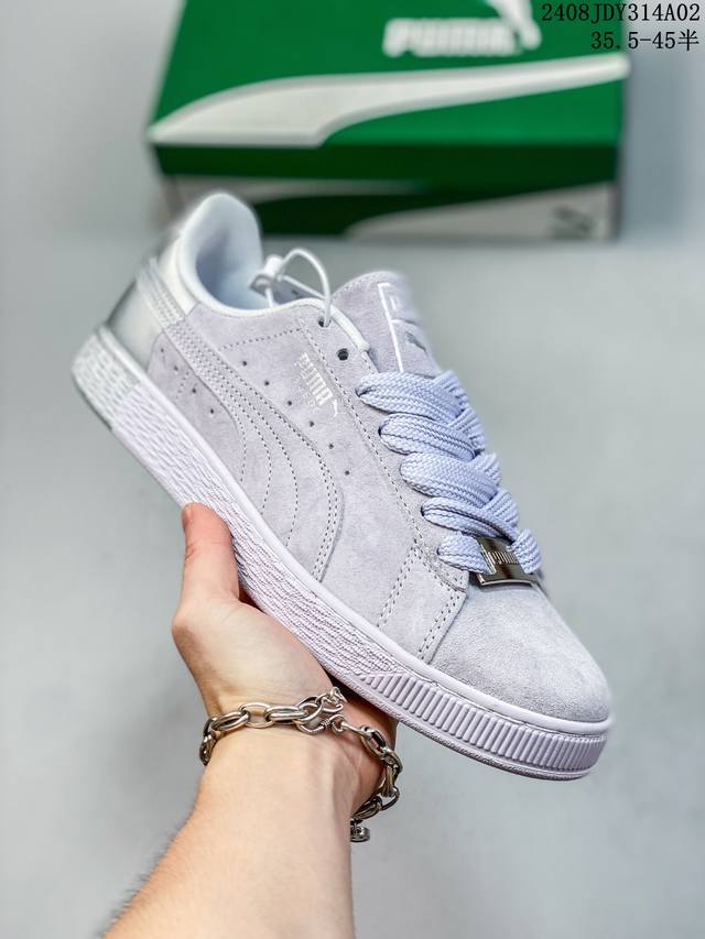 真标puma Basket Heart Patent 复古单品 彪马 防滑耐磨低帮德训板鞋 货号::398306 01 尺码:35.5 36 37 37.5 3