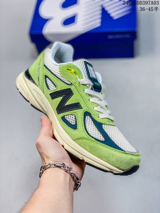 公司级真标带半码！ 新百伦nb990 V4 New Balance Nb990系列 高端美产复古休闲跑步鞋 采用台产猪巴革及透气网眼材质 原装6层组合底模精密开