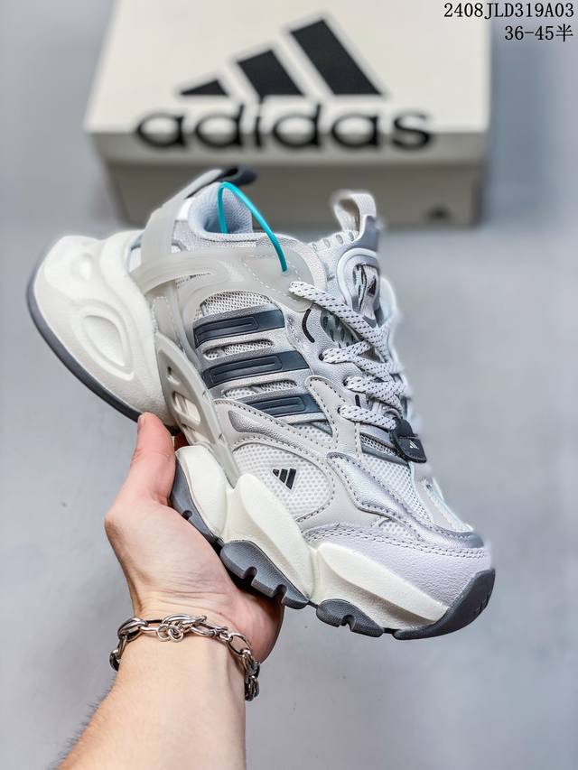 阿迪达斯 Adidas Vento Xlg Deluxe 潮流前卫科技 休闲运动老爹鞋未来科技主义线条勾勒前卫张力呈现饱满立体的3D感鞋身浑厚中底搭载轻薄橡胶外