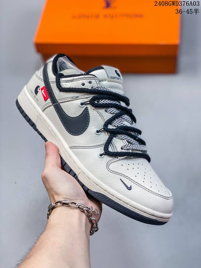 nike Sb Dunk Low“卡哈特联名 绑带黑勾” 周年高端定制 低帮休闲板鞋 定制鞋盒 大厂纯原品质出货 超高清洁度 皮料切割干净无任何毛边 细节完美