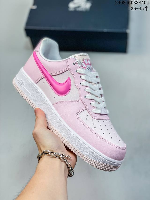 公司级带半码 耐克nike Air Force 1 Low 空军一号 Af1 低帮百搭厚底增高休闲运动板鞋。柔软、弹性十足的缓震性能和出色的中底设计，横跨复古与