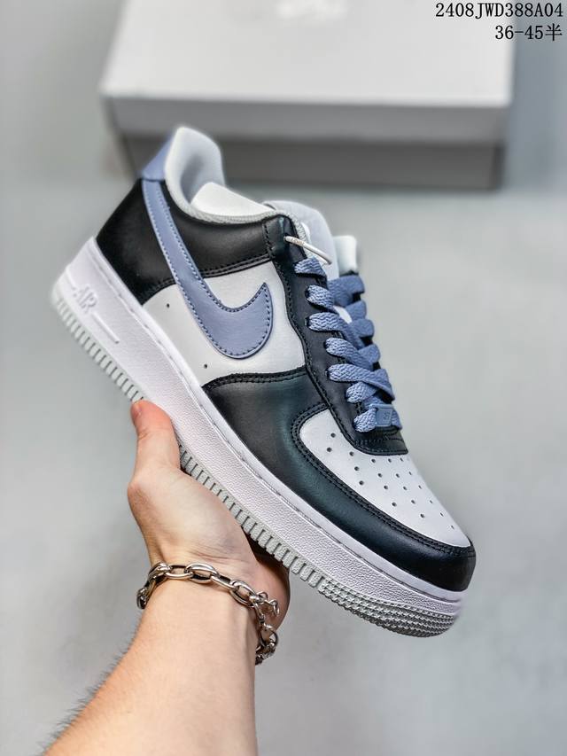 公司级带半码 耐克nike Air Force 1 Low 空军一号 Af1 低帮百搭厚底增高休闲运动板鞋。柔软、弹性十足的缓震性能和出色的中底设计，横跨复古与