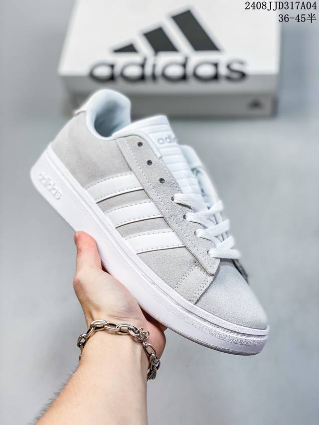 adidas Neo Grand Court Alpha Cloudfoam Lifestyle Court Comfort舒适百搭休闲轻松防 滑耐磨低帮板鞋女