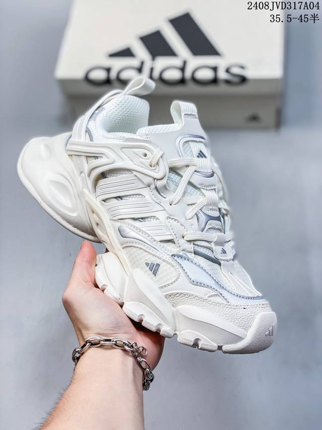 adidas Vento Xlg Deluxe舒适减震防滑低帮休闲跑步鞋男女同款白色 08Jvd317A04