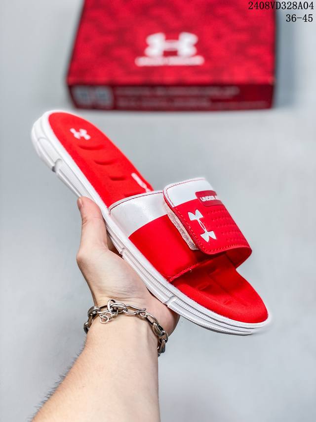 under Armour 安德玛 Under Armour Ignite V Slides 记忆海绵运动拖鞋。不易打滑，轻质eva外底。双层4D发泡缓震，科技防