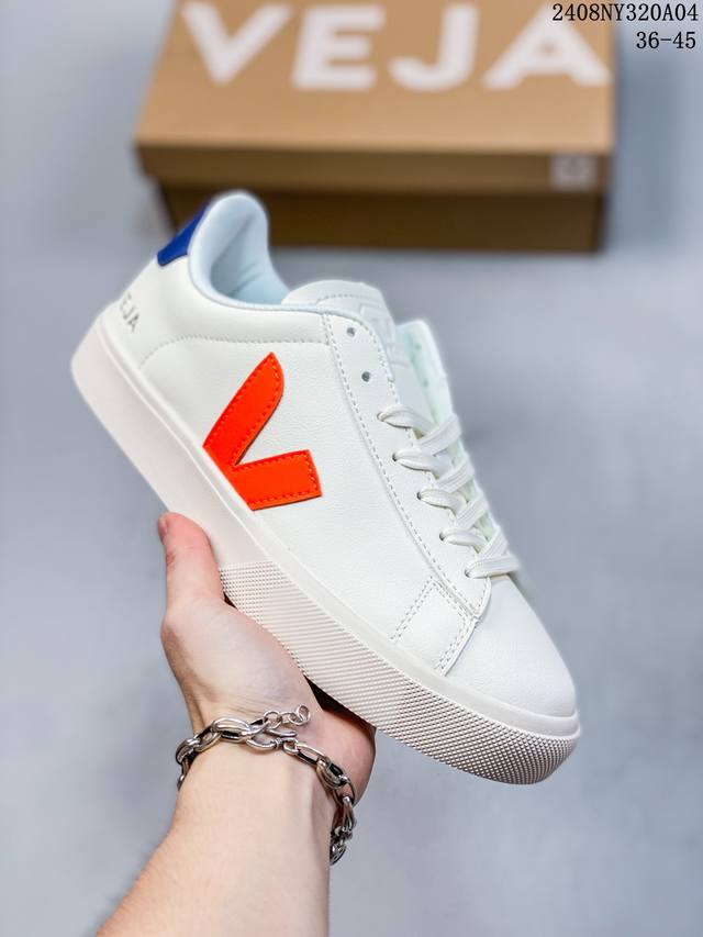 ins爆款法国国民v字经典小白板鞋 Veja Leather Extra Sneakers 春季入夏简约百搭款 尺码:36-45 id:08Ny320A04