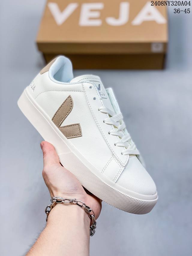 ins爆款法国国民v字经典小白板鞋 Veja Leather Extra Sneakers 春季入夏简约百搭款 尺码:36-45 id:08Ny320A04