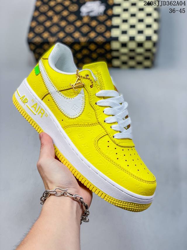 耐克nike Air Force 1 Low 路易威登lv 联名空军一号低帮百搭休闲运动板鞋。柔软、弹性十足的缓震性能和出色的中底设计，横跨复古与现代的外型结合