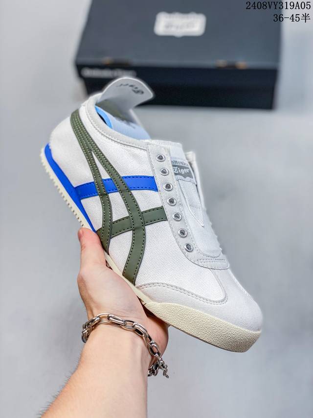 亚瑟士asics Onitsuka Tiger Slip-On鬼冢虎 一脚蹬 帆布鞋 08Vy319A05