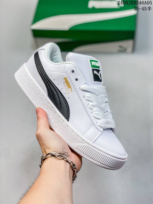 简介：彪马puma Suede Xl 皮面 低帮复古轻便透气防滑减震休闲鞋 厚底增高运动板鞋。 尺码: 36-45 货号：395205 0 08Jhd346A0