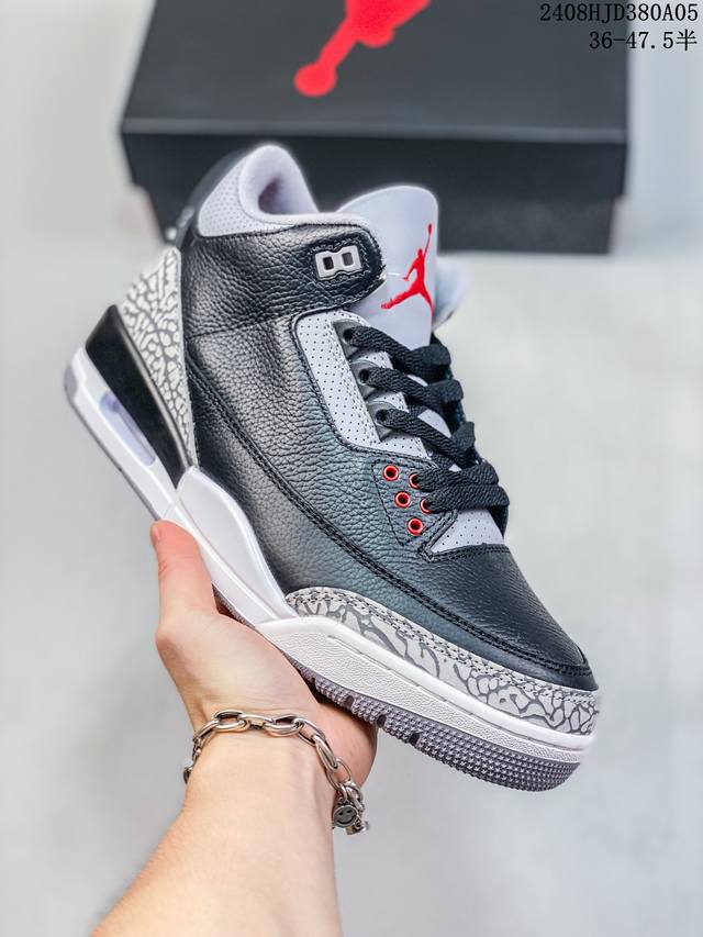 air Jordan 3 Retro Black Cat 黑猫 Aj3 乔丹3代 Aj3 乔3 黑猫 乔丹篮球鞋系列 以飞人 Black Cat 绰号为配色灵感