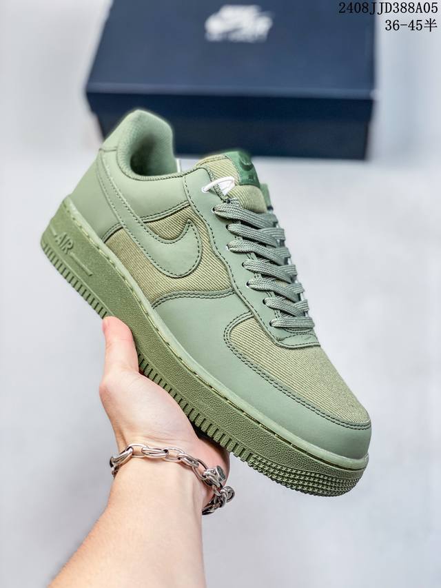 公司级带半码 耐克nike Air Force 1 Low 空军一号 Af1 低帮百搭厚底增高休闲运动板鞋。柔软、弹性十足的缓震性能和出色的中底设计，横跨复古与