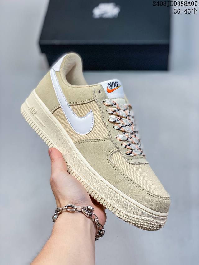 公司级带半码 耐克nike Air Force 1 Low 空军一号 Af1 低帮百搭厚底增高休闲运动板鞋。柔软、弹性十足的缓震性能和出色的中底设计，横跨复古与