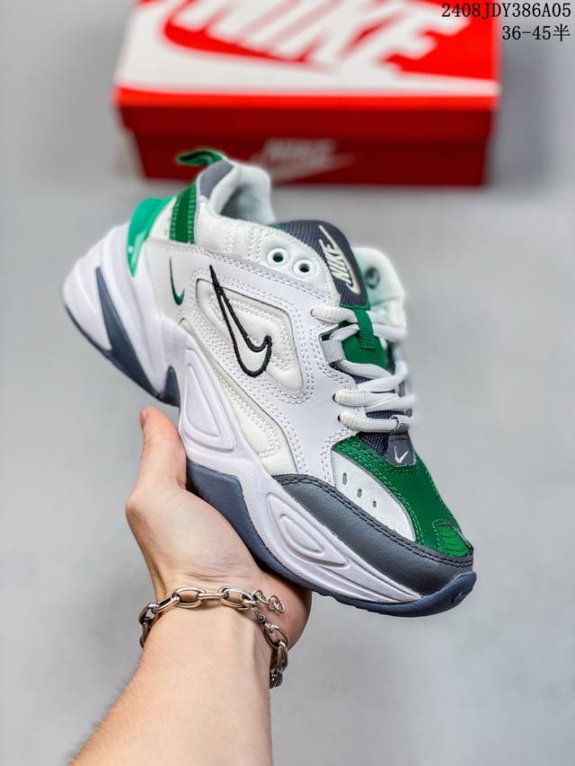 公司级耐克nike Air Monarch M2K 经典复古老爹鞋 夸张流线极符 风靡老爹元素 外形延续当下潮流得未来感老爹鞋 设计干净！ 货号：Bq3378-