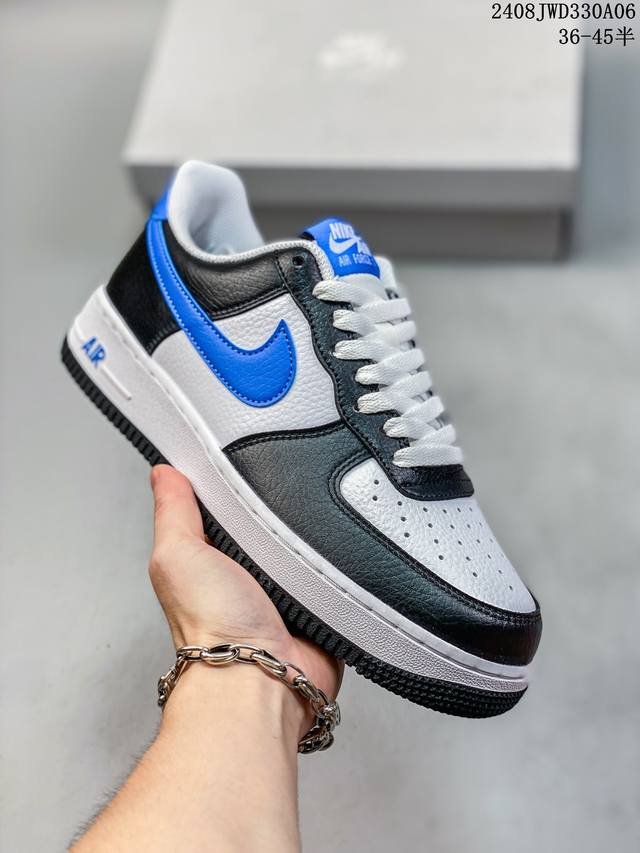 公司级带半码 耐克nike Air Force 1 Low 空军一号 Af1 低帮百搭厚底增高休闲运动板鞋。柔软、弹性十足的缓震性能和出色的中底设计，横跨复古与