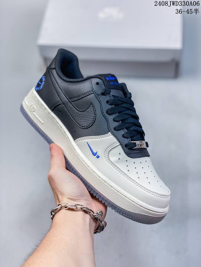 公司级带半码 耐克nike Air Force 1 Low 空军一号 Af1 低帮百搭厚底增高休闲运动板鞋。柔软、弹性十足的缓震性能和出色的中底设计，横跨复古与