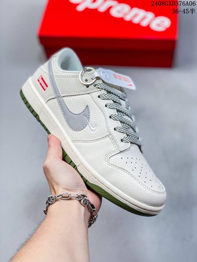 海外爆款限量发售！公司级 Nike Sb Dunk Low“白珍珠” 周年高端定制 低帮休闲板鞋 定制鞋盒 大厂纯原品质出货 超高清洁度 皮料切割干净无任何毛边