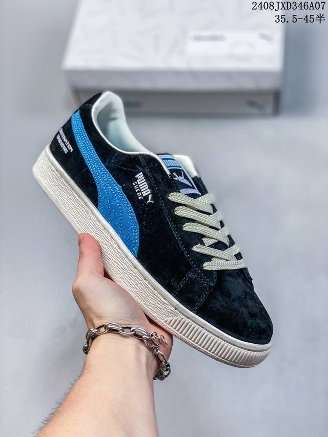 puma Suede X Liberaiders 黑蓝千纸鹤 男女低帮运动复古休闲板鞋尺码：35.5-45半 08Jxd346A08