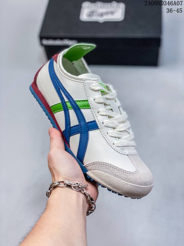 头层皮带半码 asics Onitsuka Tiger 亚瑟士 鬼冢虎 清晰显眼 配加软鞋垫 脚感舒适度爆满 原膜原料生产 鞋底平底耐磨防滑显著 一款绝佳休闲和