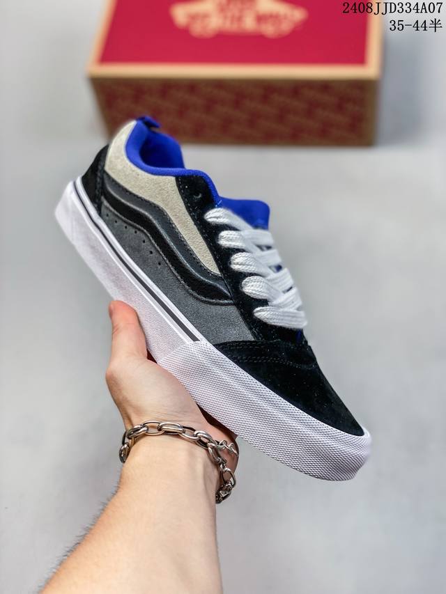 vans Knu Skool 百搭休闲防滑减震低帮 板鞋男女同款 颜色：Vans 面包全皮白粉 尺码：35 36 36.5 37 38 38.5 39 40 4