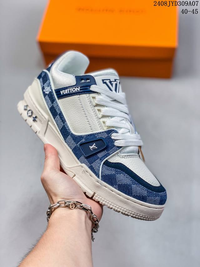 新货纯原级别 空胶工艺 高端零售专供louis Vuitton 路易威登 Lv Trainer 低帮休闲板鞋 海淘代购同渠道品质 品质提升 高端零售 外贸充正专